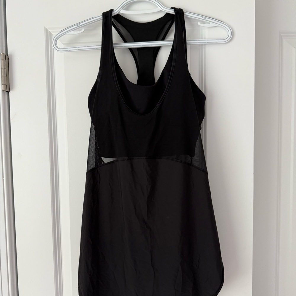 Black Mesh Tank Top